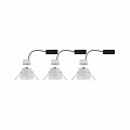 Paulmann LED Einbauleuchte Cymbal Coin Basisset  IP44 rund 77mm  Coin 3x6.7W 3x430lm 230V dimmbar 2700K Weiß matt