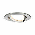 Paulmann LED Einbauleuchte Nova Coin Einzelleuchte schwenkbar  rund 84mm 50° Coin 6W 470lm 230V  2700K Eisen gebürstet