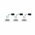 Paulmann LED Einbauleuchte Nova Coin Basisset schwenkbar  rund 84mm 50° Coin 3x6W 3x470lm 230V  2700K Eisen gebürstet