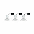 Paulmann LED Einbauleuchte Nova Coin Basisset schwenkbar  rund 84mm 50° Coin 3x6W 3x470lm 230V  2700K Weiß matt