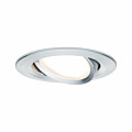 Paulmann LED Einbauleuchte Nova Coin Einzelleuchte schwenkbar  rund 84mm 50° Coin 6W 470lm 230V  2700K Alu gedreht