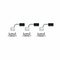 Paulmann LED Einbauleuchte Nova Coin Basisset schwenkbar  rund 84mm 50° Coin 3x6W 3x470lm 230V  2700K Alu gedreht