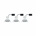 Paulmann LED Einbauleuchte Nova Coin Basisset schwenkbar  rund 84mm 50° Coin 3x6W 3x470lm 230V  2700K Chrom