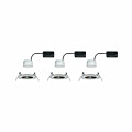 Paulmann LED Einbauleuchte Nova Coin Basisset starr IP44 rund 78mm  Coin 3x6W 3x470lm 230V  2700K Eisen gebürstet