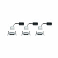 Paulmann LED Einbauleuchte Nova Coin Basisset starr IP44 rund 78mm  Coin 3x6W 3x470lm 230V  2700K Alu gedreht