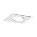 Paulmann LED Einbauleuchte 3-Step-Dim Nova  schwenkbar  eckig 84x84mm 50° GU10 6.5W 460lm 230V dimmbar 2700K Weiß matt