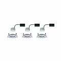 Paulmann LED Einbauleuchte 3-Step-Dim Nova Coin Basisset schwenkbar  rund 84mm 50° Coin 3x6W 3x470lm 230V dimmbar 2700K Alu gedreht