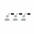 Paulmann LED Einbauleuchte 3-Step-Dim Nova Coin Basisset schwenkbar  rund 84mm 50° Coin 3x6W 3x470lm 230V dimmbar 2700K Chrom