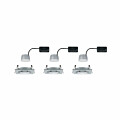 Paulmann LED Einbauleuchte 3-Step-Dim Nova Coin Basisset schwenkbar  eckig 84x84mm 50° Coin 3x6W 3x470lm 230V dimmbar 2700K Alu gedreht