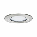 Paulmann LED Einbauleuchte 3-Step-Dim Nova Coin Basisset starr IP44 rund 78mm  Coin 3x6W 3x470lm 230V dimmbar 2700K Eisen gebürstet