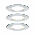 Paulmann LED Einbauleuchte 3-Step-Dim Nova Coin Basisset starr IP44 rund 78mm  Coin 3x6W 3x470lm 230V dimmbar 2700K Alu gedreht