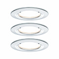 Paulmann LED Einbauleuchte 3-Step-Dim Nova Coin Basisset starr IP44 rund 78mm  Coin 3x6W 3x470lm 230V dimmbar 2700K Chrom