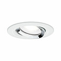 Paulmann LED Einbauleuchte Nova Plus Einzelleuchte schwenkbar IP65 rund 93mm 30° GU10 6W 470lm 230V dimmbar 4000K Weiß matt#Chrom