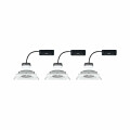 Paulmann LED Einbauleuchte Nova Plus Coin Basisset schwenkbar  eckig 84x84mm 50° Coin 3x6W 3x470lm 230V dimmbar 2700K Weiß matt