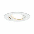 Paulmann LED Einbauleuchte Nova Plus Coin Einzelleuchte schwenkbar IP65 rund 93mm 30° Coin 6W 470lm 230V dimmbar 2700K Weiß matt