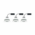 Paulmann LED Einbauleuchte Nova Plus Coin Basisset schwenkbar IP65 rund 93mm 30° Coin 3x6W 3x470lm 230V dimmbar 2700K Weiß matt