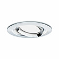 Paulmann LED Einbauleuchte Nova Plus Coin Einzelleuchte schwenkbar IP65 rund 93mm 30° Coin 6W 470lm 230V dimmbar 2700K Chrom