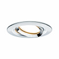 Paulmann LED Einbauleuchte Nova Plus Coin Basisset schwenkbar IP65 rund 93mm 30° Coin 3x6W 3x470lm 230V dimmbar 2700K Chrom