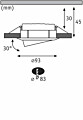 Paulmann LED Einbauleuchte Nova Plus Coin Einzelleuchte schwenkbar IP65 rund 93mm 30° Coin 6W 470lm 230V dimmbar 2700K Weiß matt#Chrom