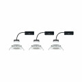 Paulmann LED Einbauleuchte Nova Plus Coin Basisset schwenkbar  rund 84mm 50° Coin 3x6W 3x470lm 230V dimmbar 2700K Weiß matt