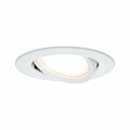 Paulmann LED Einbauleuchte Nova Plus Coin Einzelleuchte schwenkbar  rund 84mm 50° Coin 6W 470lm 230V dimmbar 2700K Weiß matt