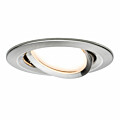 Paulmann LED Einbauleuchte Nova Plus Coin Basisset schwenkbar  rund 84mm 50° Coin 3x6W 3x470lm 230V dimmbar 2700K Eisen gebürstet