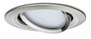 Paulmann LED Einbauleuchte Nova Plus Coin Basisset schwenkbar  rund 84mm 50° Coin 3x6W 3x470lm 230V dimmbar 2700K Eisen gebürstet