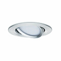 Paulmann LED Einbauleuchte Nova Plus Coin Basisset schwenkbar  rund 84mm 50° Coin 3x6W 3x470lm 230V dimmbar 2700K Alu gedreht