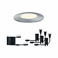 Paulmann Plug & Shine LED Bodeneinbauleuchte Floor Mini Erweiterungsset  IP67 3000K 3x2.5W   Silber