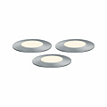 Paulmann Plug & Shine LED Bodeneinbauleuchte Floor Mini Erweiterungsset  IP67 3000K 3x2.5W   Silber