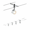 Paulmann LED Seilsystem Stage Basisset  4x300lm 4x4.8W 2700K  230/12V Weiß#Chrom