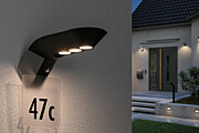 Paulmann Solar LED Hausnummernleuchte Smart Home Zigbee 3.0 Soley Bewegungsmelder  IP44 3000K 42lm Anthrazit