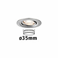 Paulmann LED Einbauleuchte Nova Mini Coin Einzelleuchte schwenkbar  rund 66mm 15° Coin 4W 310lm 230V  2700K Eisen gebürstet