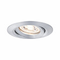 Paulmann LED Einbauleuchte Nova Mini Coin Einzelleuchte schwenkbar  rund 66mm 15° Coin 4W 310lm 230V  2700K Alu gedreht