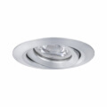 Paulmann LED Einbauleuchte Nova Mini Coin Einzelleuchte schwenkbar  rund 66mm 15° Coin 4W 310lm 230V  2700K Alu gedreht