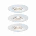 Paulmann LED Einbauleuchte Nova Mini Coin Basisset starr IP44 rund 65mm  Coin 3x4W 3x310lm 230V  2700K Weiß matt