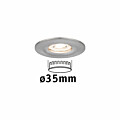 Paulmann LED Einbauleuchte Nova Mini Coin Einzelleuchte starr IP44 rund 65mm  Coin 4W 310lm 230V  2700K Eisen gebürstet