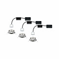 Paulmann LED Einbauleuchte Nova Mini Coin Basisset starr IP44 rund 65mm  Coin 3x4W 3x310lm 230V  2700K Eisen gebürstet