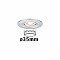 Paulmann LED Einbauleuchte Nova Mini Coin Einzelleuchte starr IP44 rund 65mm  Coin 4W 310lm 230V  2700K Chrom