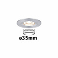 Paulmann LED Einbauleuchte Nova Mini Coin Einzelleuchte starr IP44 rund 65mm  Coin 4W 310lm 230V  2700K Alu gedreht