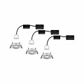 Paulmann LED Einbauleuchte Nova Mini Coin Basisset starr IP44 rund 65mm  Coin 3x4W 3x310lm 230V  2700K Alu gedreht