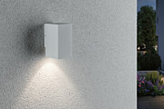 Paulmann LED Außenwandleuchte Flame  IP44 eckig 58x75mm 3000K 3.8W 320lm 230V  Weiß Aluminium