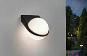 Paulmann LED Außenwandleuchte Sphere   IP44  172x176mm 3000K 10W 950lm 230V  Anthrazit Aluminium