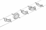 Paulmann CorDuo LED Seilsystem RoundMac Basisset  5x200lm 5x4.5W 3000K  230/12V Chrom matt#Chrom