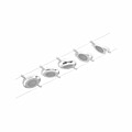 Paulmann CorDuo LED Seilsystem RoundMac Basisset  5x200lm 5x4.5W 3000K  230/12V Weiß#Chrom