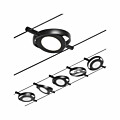 Paulmann CorDuo LED Seilsystem RoundMac Basisset  5x200lm 5x4.5W 3000K  230/12V Schwarz matt#Chrom
