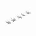 Paulmann CorDuo LED Seilsystem MacLED Basisset  5x250lm 5x4.5W 3000K  230/12V Weiß#Chrom