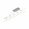 Paulmann CorDuo LED Seilsystem DiscLED Basisset  5x200lm 5x4.5W 3000K  230/12V Chrom matt#Chrom