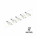 Paulmann CorDuo Seilsystem Mac II Basisset GU5.3  max. 5x10W   230/12V Weiß matt#Chrom