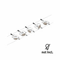 Paulmann CorDuo Seilsystem Mac II Basisset GU5.3  max. 5x10W   230/12V Weiß matt#Chrom